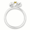 thumbnail image 2 of Bague Fleur Citrine Polie en Argent Sterling Stackable Expressions Taille 7, 2 of 3