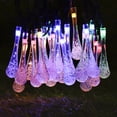 thumbnail image 2 of 21FT 30LEDs Solar String Light Decorative Lights Drop-Shaped Fairy Twinkling Light Christmas New Year Decor for Outdoor Garden Patio Wedding Party 2-Color, 2 of 10