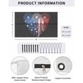 thumbnail image 2 of 4th of July RV Awning Sun Shade Screen 9'X15.3' Patriotic Heart Fireworks Mesh Sunscreen Red White BlueDripping Awning Shade Screen with Zipper UV Blocker Completed Kits for RV Motorhome Camper, 2 of 7