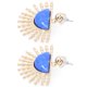 thumbnail image 5 of 1 par de pendientes colgantes de aleación geométricos de semicírculo de moda simple, regalo de joyería azul, 5 of 10