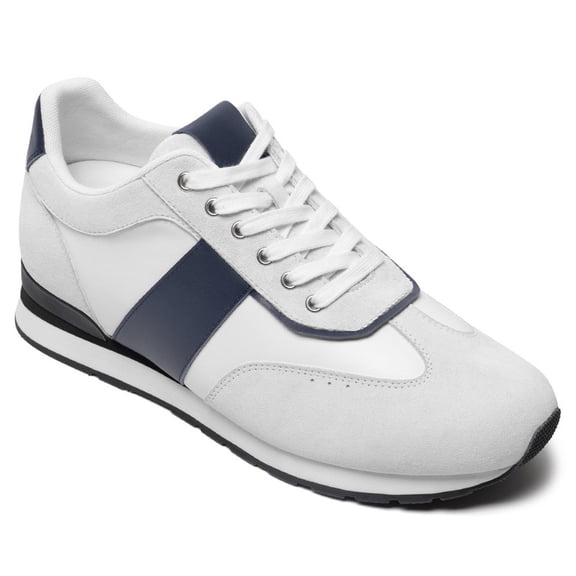 CMR CHAMARIPA Men's Elevator Shoes | Black Leather Trainers That Make You Taller 8CM / 3.15 Inches