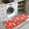 thumbnail image 3 of Red Christmas Gingerbread Man Pattern Kitchen Rug Mat,Kitchen Runner Rugs Non Skid Washable,Decorative Kitchen Floor Mats for Kitchen,Sink,Laundry,17"x47.2", 3 of 7