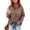 Brown, variant on AOOCHASLIY Christmas Tops Fashion Women Sleeve Round-Neck Pullover Solid Color Casual Blouse Tops