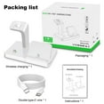 thumbnail image 4 of Charging Station for Samsung Devices, FDGAO 3 in 1 Fast Charging Stand for Galaxy S23/S22/S21/S20,Note 20/10,A54/A53/A51 & Galaxy Buds, Wireless Charger for Galaxy Watch 5 Pro/5/4/3/Active 2/1, White, 4 of 9