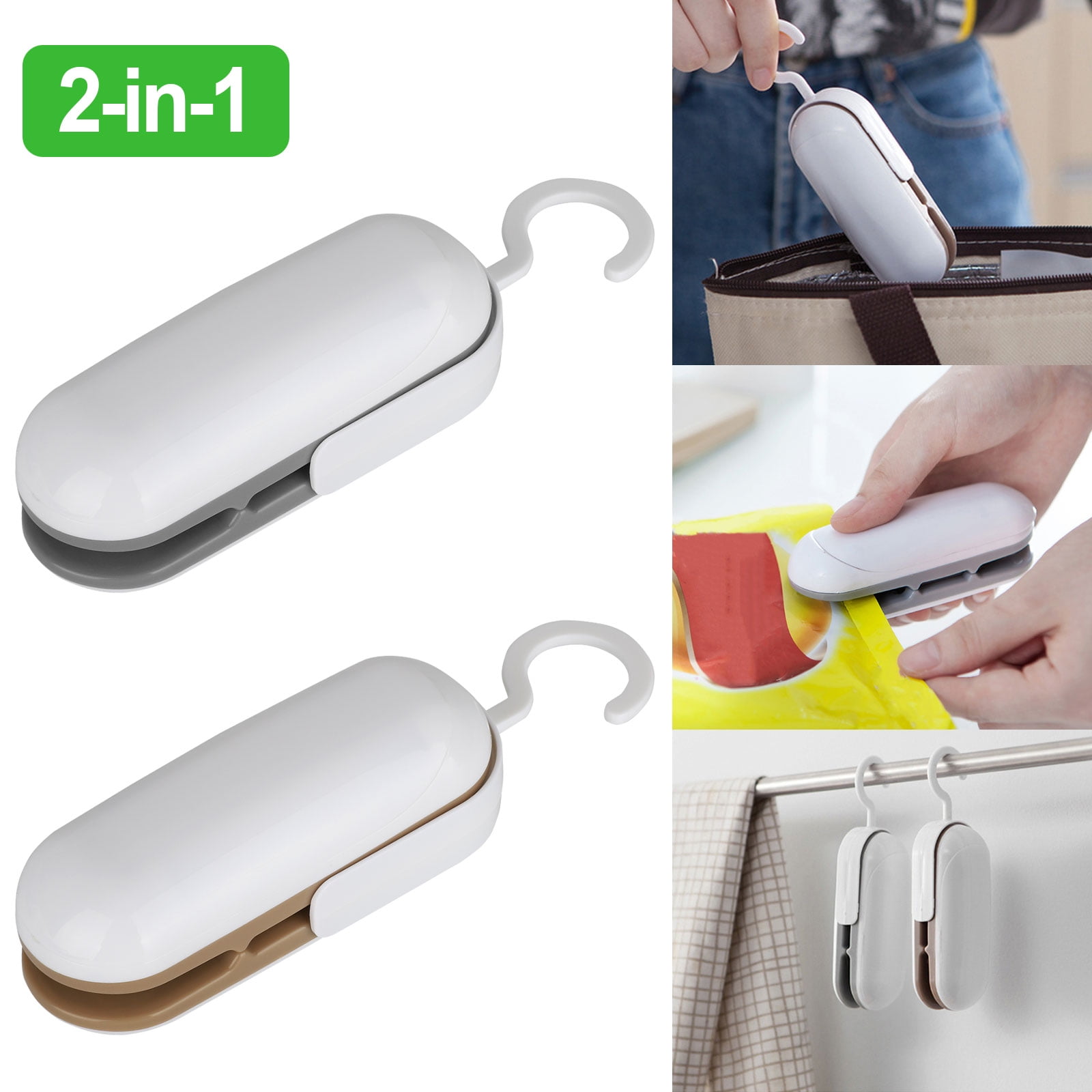 2in1 Mini Heat Sealer Sealing Machine Impulse Handheld Food Poly Bag Plastic US