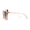 thumbnail image 3 of SA106 Womens Mod Oversized Square Cat Eye Sunglasses Peach Brown, 3 of 4