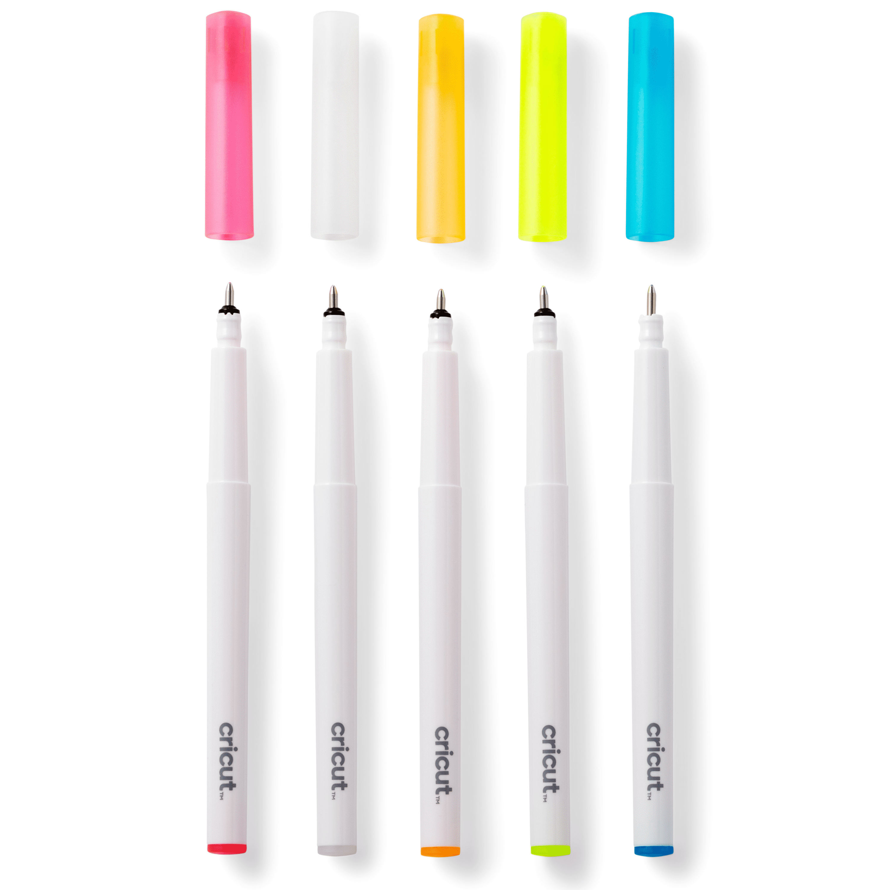 Cricut® Opaque Gel Pens 1.0 mm, Pink/White/Orange/Yellow/Blue (5 ct)