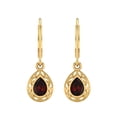 thumbnail image 3 of 7x5 MM Pear Garnet 925 Sterling Silver Gold Vermeil Filigree Dangle Valentines Day Gifts Women Earrings, 3 of 4