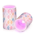 thumbnail image 7 of Yayeee Flameless Candles with Remote Flickering Battery Operated Multi Color Changing, Pink Abstract Pattern, 7 of 7