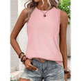 thumbnail image 3 of Women'S Summer Casual Crewneck Cap Sleeve Shirts Pink XL, 3 of 6