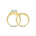thumbnail image 4 of 14kt Yellow Gold Princess Diamond Bridal Wedding Ring Band Set 2 Cttw, 4 of 4