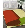 thumbnail image 3 of Ahgly Company Machine Washable Indoor Square Transitional Red Area Rugs, 6' Square, 3 of 7