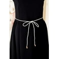 thumbnail image 6 of YooGuoGuo Women PU Leather Knitted Waist String Belt/Rope/Chain Long Boho Wrap Skinny Belt, 6 of 9