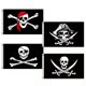 thumbnail image 2 of Bandera pirata con calavera y huesos cruzados de 30 x 45 cm, Jolly Roger, 2 of 5
