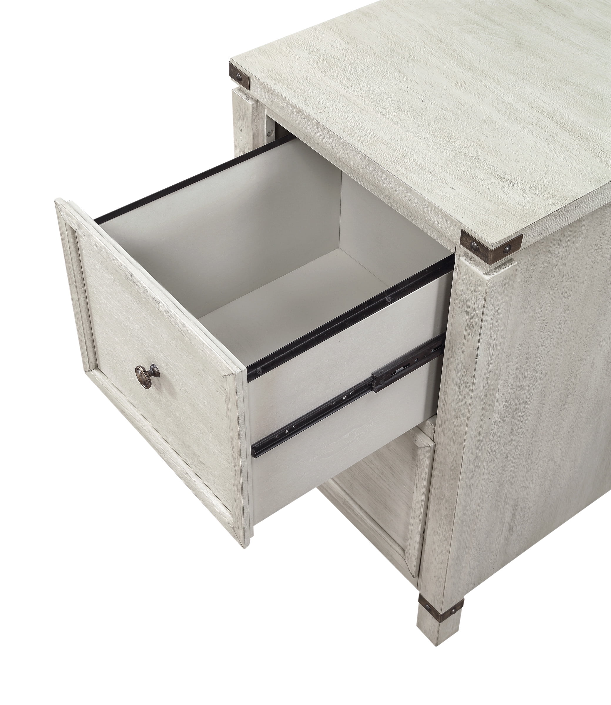 Baton Rouge 2 Drawer File Cabinet in Champagne White Oak Finish