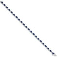 thumbnail image 2 of 10K White Gold Diamond And Sapphire Bracelet (Width 4) (Length 7) - Jbsp, 2 of 5