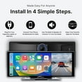 thumbnail image 5 of Cartablet Pro Max 2024 Model, Car Tablet Pro Max 2024, 10.26" HD Car Tablet with 4k Dash Cam,1080p Backup Camera, GPS Navigation/Voice Control (Recorder+Reversing Camera+Screen Projection(128G)), 5 of 7