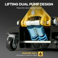 thumbnail image 4 of Naipo 3 Ton Low Profile Floor Jack, Dual Piston Hydraulic Pump, Heavy Duty All Steel Construction, Lifting Range 2.8"-19.7", Use for Car, SUV, Mini RV, Light Truck, Yellow, 4 of 10
