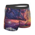 thumbnail image 2 of Rateoe Dreamy Dandelion Sunset Mens Boxer Briefs Poly Spandex Performance Boxer Briefs Underwear Hem Boxer Briefs - Large, 2 of 8