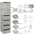 thumbnail image 2 of SimpleHouseware Organisateur Suspendu pour Garde-Robe à 6 Tablettes avec Rangement à 5 Tiroirs, Gris, 2 of 8