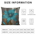 thumbnail image 5 of Fenyluxe Blue Flower Modern Farmhouse Rustic Decorative Pillow Cases with Zipper for Home Decor Car Couch Bedroom, Aesthetic Design, 1PC 12x12in, 5 of 5