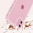 thumbnail image 4 of Designed for iPhone 12 6.1 inch,Sparkly Clear Case for Women,Soft TPU Silicone Bumper Protective Cover Case for iPhone 12,Pink, 4 of 5