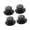 Black white letter, variant on 4 Pieces Guitar Knobs Universal Speed Control Stylish Abalone Hat Style for Electric Guitar Bass Players