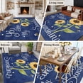 thumbnail image 5 of 5'x8' Area Rugs, You Are My Sunshine Indoor Outdoor Area Rug for Living Room Bedroom, Yellow Sunflowers Cute Bees Heart Blue Washable Bathroom Rugs Kitchen Floor Carpet Mats Home Decor Aesthetic, 5 of 8