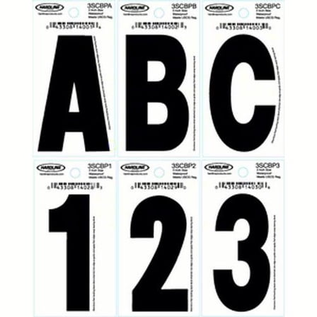 Hardline Products 3 Inch Number 1 BLACK 3SCBP1