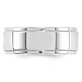 thumbnail image 2 of Solid 14k White Gold 8mm Flat with Step Edge Wedding Band Size 9.5, 2 of 3