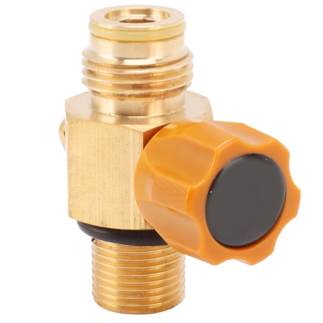 Adaptador de recarga de cilindro de CO2 G1/2 14, alta presión, M18x1.5, adaptador de válvula de CO2 de repuesto, convertidor de rosca, presión máxima de 5000psi, dorado