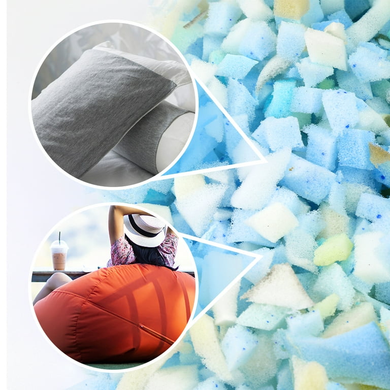 Jupean Fiber Fill,Foam Filling, for Pillow Stuffing, Couch Pillows, Cushions 400g, Size: 400g/14.1oz