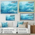 thumbnail image 4 of Designart "Horizon Of Azure Blue Lagoon I" Coastal Waves Floater Framed Canvas Prints, 4 of 5