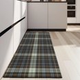 thumbnail image 4 of Brown Blue Checkerboard Checkered Pattern Kitchen Rug Mat,Kitchen Runner Rugs Non Skid Washable,Decorative Kitchen Floor Mats for Kitchen,Sink,Laundry,17"X47", 4 of 5