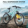 thumbnail image 4 of Mountain Bike for Adults, Akaber 26 Inch Full Dual Suspension MTB Bicycle, 7-Speed High-Carbon Steel Frame with Double Disc Brake, Softail Design for Men/Women Outdoor Trail Riding, 4 of 8