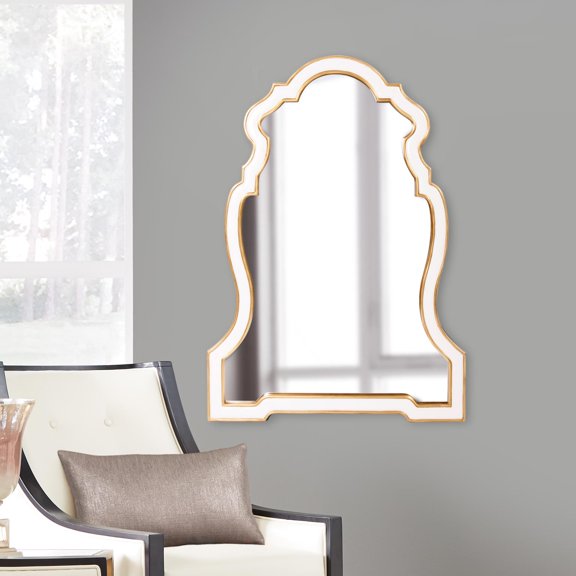 Tyler Dillon Cleopatra White Resin Keyhole Wall Mirror - A/N