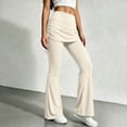 thumbnail image 3 of WAGUTH Women's Skirted Flare Leggings High Waist Ruched Skirt Overlay Bootcut Yoga Pants with Drawstring for Tennis Golf Gym, 3 of 6