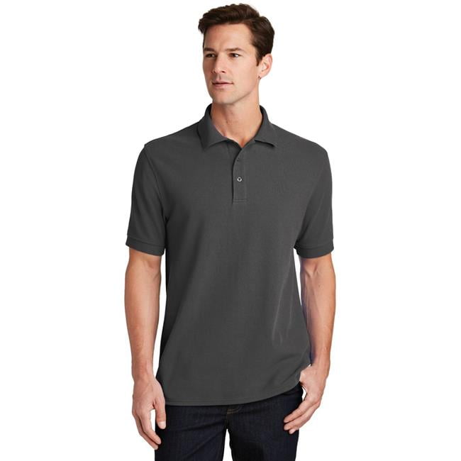 port 1190931 ring spun pique polo shirt, charcoal - 2xl
