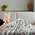 thumbnail image 3 of Fitness Soft Flannel Fleece Blanket, Sports and Diet Balance Nutrition Bicycle Organic Fresh Food Poultry Juice Vitality, Cozy Plush for Indoor and Outdoor Use, 60" x 80", Multicolor, by Ambesonne, 3 of 5