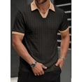 thumbnail image 2 of RICHCOIN Polo Shirts for Men V Neck Short Sleeve Golf Shirts Casual Textured Knit Old Money Tops, 2 of 7