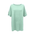 thumbnail image 4 of Bibifish Womens T Shirt Boat Neck Short Sleeve Oversized softTops Soft Casual Summer Tees, 4 of 6