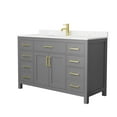 thumbnail image 5 of Wyndham Collection Beckett 54" Wood Single Bathroom Vanity in Dark Blue/White, 5 of 7