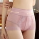 thumbnail image 4 of Calzones De Mujer Sin Costuras Malla Para Damas, Semitransparente, Con Encaje, Seda Helada, Transpirable, Tiro Medio, Cómoda, 4 Unidades, 4 of 5