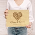 thumbnail image 2 of Darling Souvenir Personalized Engraved Laser Cut Wedding Guest Book Wooden Cover Sign-in Book Registry Guestbook Scrapbook-Q9, 2 of 7