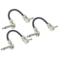 thumbnail image 4 of Raindrops 3pcs Guitar Pedal Connector Cables PVC Silver for Electric Guitar Musicians, 4 of 8