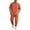 Orange, variant on Men's Suits Slim Fit 2 Piece Suit Set for Men Business Formal Wedding Tuxedo One Button Jacket with Flat Front Pants Solid Color Party Dress Suit