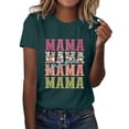 thumbnail image 1 of TSADFHJI Débardeurs pour Femmes Coupe Ample Femmes Chemises Imprimées Décontractées Col Rond Manches Courtes Tee Tops Tunique Blouse TTG Vert, 1 of 5