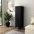 thumbnail image 6 of Homy Casa Standing Metal Locker Cabinet H54.1 inches Contemporary Commercial File Organzier Magnetic 1 Door 3 Shelves Removable For Gym School Hospital, Black, 6 of 9