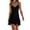 Black, variant on Tqcoqu Womens Floral Casual Tiered Mini Dresses Spaghetti Strap V Neck Backless A Line Swing Short Dress,Beige,Women's S-XXL