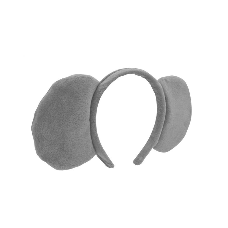 VELVET HAIR TIE W/EARS ELEPHANT GREY